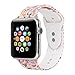 Floraler Sport Band for Apple Watch,Choose Proper Color & Size-38MM S/M,38MM M/L,42MM S/M or 42MM M/L, Soft Silicone Strap Replacement Wristbands for Apple Watch Sport Series 3/2/1