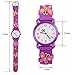 Venhoo Kids Watches 3D Waterproof Silicone Children Toddler Wrist Watch Time Teacher Birthday Gifts for 3-10 Year Old Kids Girls-Purple Butterfly