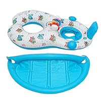 SunBabyGood Baby Inflatable Pool Float Neck Ring with Subshade Mother Children Swim Circle Inflatable Safety Swimming Ring Float Seat