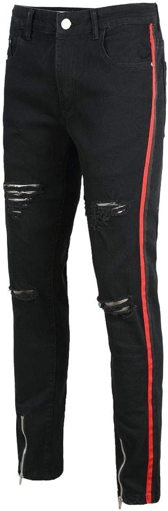 Amazon.com: Black Jeans for Men Slim Fit,Forthery Teen Boy Washed Distressed Destroyed Skinny 