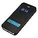 iPhone SE/5S Case, Labato 100% Handmade Genuine Leather Flip Case Cover for iPhone 5/5S/SE Case with Windows View Stand Folio Case Magnetic Cover in Black, Lbt-I5S-11L10