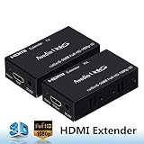 avedio links HDMI Extender(Transmitter&Receiver) Over Single cat5e/6 Full-HD 196FT/60M 3D,HDMI 1.4a, HDCP, EDID, Up to 196ft(60m)