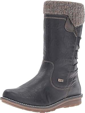 Amazon.com | Rieker Women's R1094 Waterproof Boot, Size: 42 Width: Medium Color: Asphalt | Boots