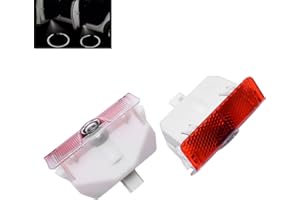 LOUEI 2pcs Door light projector compatible with Mercedes Benz 2008-2015 GLK X204 2004-2011 A class W169 W168 2009-2011 B class W245 (Ear of Wheat)