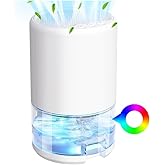 WUTAIN Dehumidifier （33.8 OZ / 280 sq.ft） Quiet <40 dB Sleep Mode Auto Shut-Off Energy-Saving 7-Color LED Dehumidifier for Ba