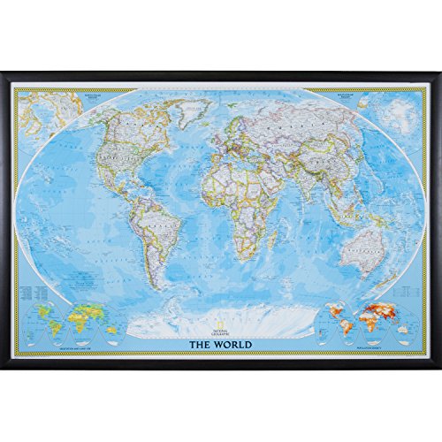 Craig Frames Wayfarer, Classic World Push Pin Travel Map