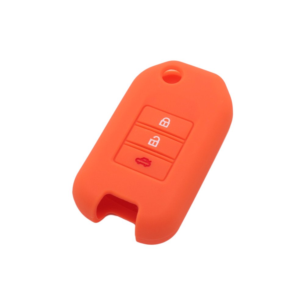 BROVACS Silicone Cover Protector Case Holder Skin Jacket Compatible with HONDA 3 Button Flip Remote Key Fob CV9202 Orange