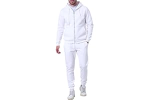 LINMYZAI Men's Tracksuits Casual 2 Piece Sweatsuit For Men Full Zip Up Hoodies And Sweatpant Set Jogging Suits Sets