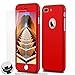 iPhone 7 Plus Case,Lavince Full Body Protection Hard Slim Cover[Dual Layer]with Tempered Glass Screen Protector for iPhone 7 Plus 5.5inch(Red)