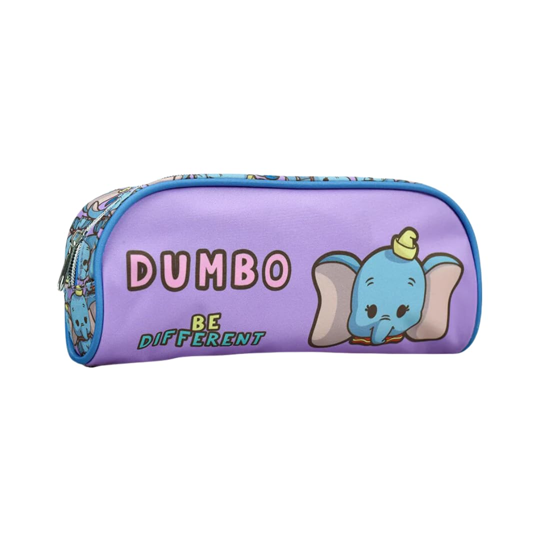 mybagstory - Dumbo Girl Pencil Case – Purple/Blue – Children's – School – Kindergarten – Nursery – Primary – Girl Pencil Case – Gift Idea – Pencil Case – 24.5 cm, Blue/Purple - Dumbo - Pencil Case
