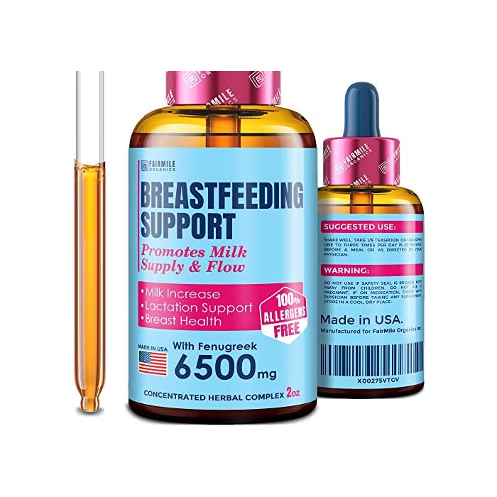 Lactation Supplement Breastfeeding Support Liquid - Breast Milk Supply Increase for Mothers, Organic Drops of Fenugreek…