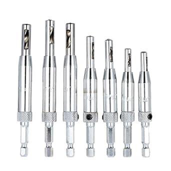 Generic 7pcs furadeira power tool Core Drill Bit Set Hole Puncher Hinge Tapper for Doors Self Centering Woodworking Tools milling cutter