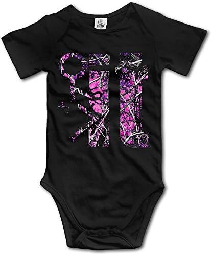 JSWALA Baby's Muddy Girl Camo Fuck It Bodysuit/Climbing Clothes Black