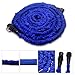 FlatLED Garden Water Hose, 75Ft Blue Collapsible Flexible Expanding Retractable Automatically without Spray Nozzle