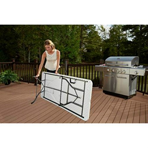 Mainstays 6' Centerfold Folding Table, White or Black (Black) Pricepulse