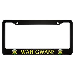 oFloral Wah Gwan Aluminum Alloy License Plate Frame