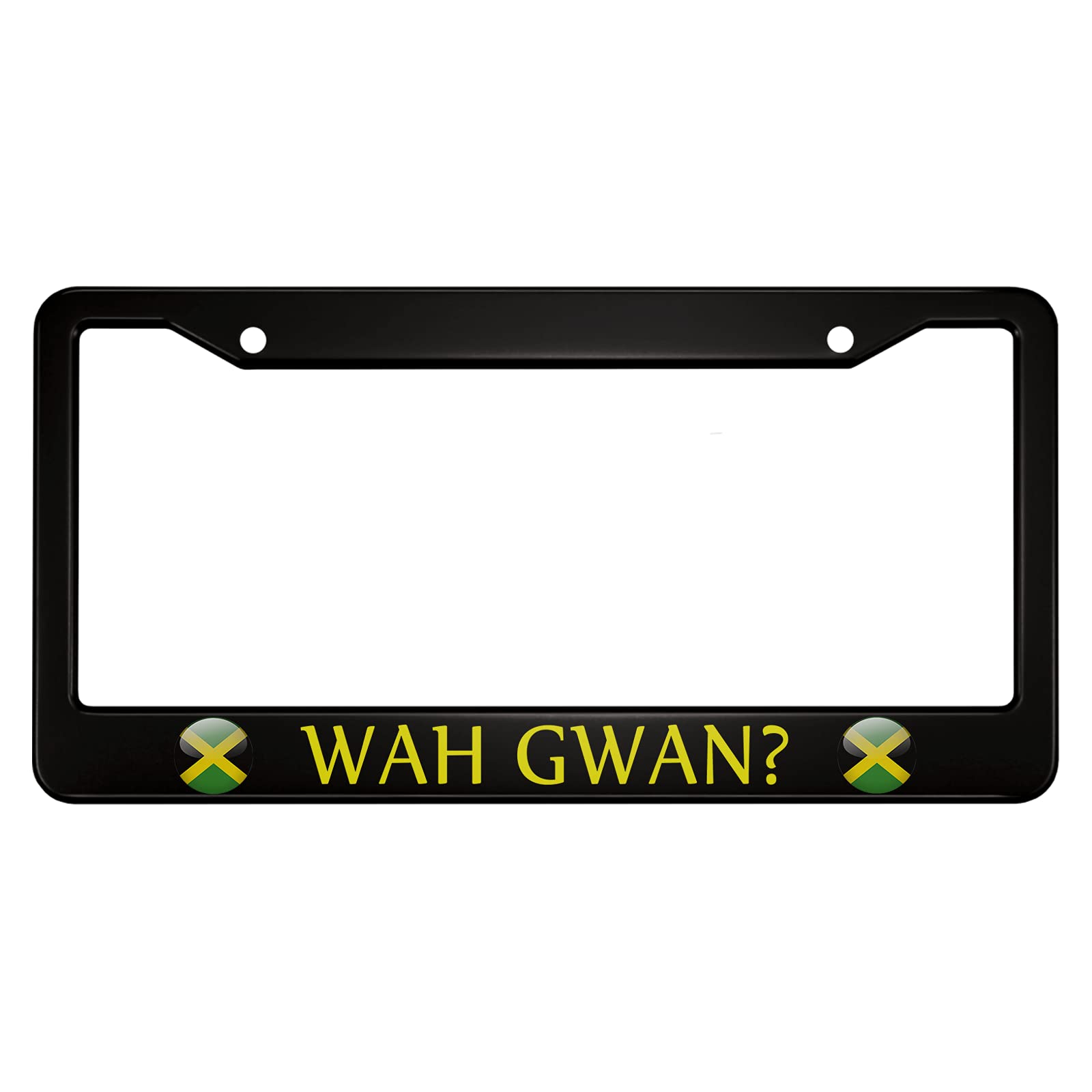 oFloral Wah Gwan Aluminum Alloy License Plate Frame