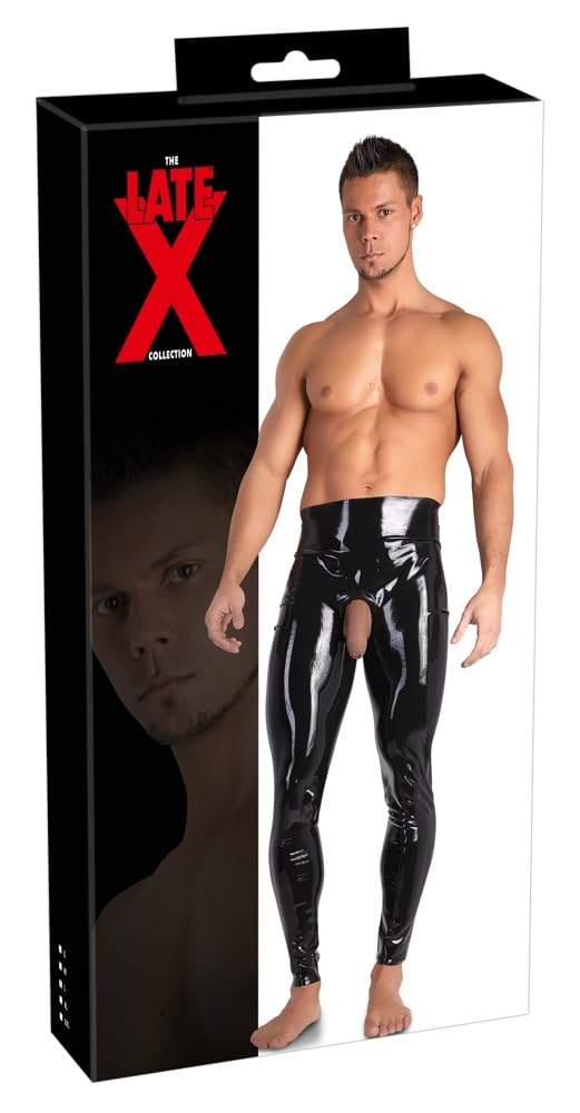 Late X Men's Latex Leggings, Large