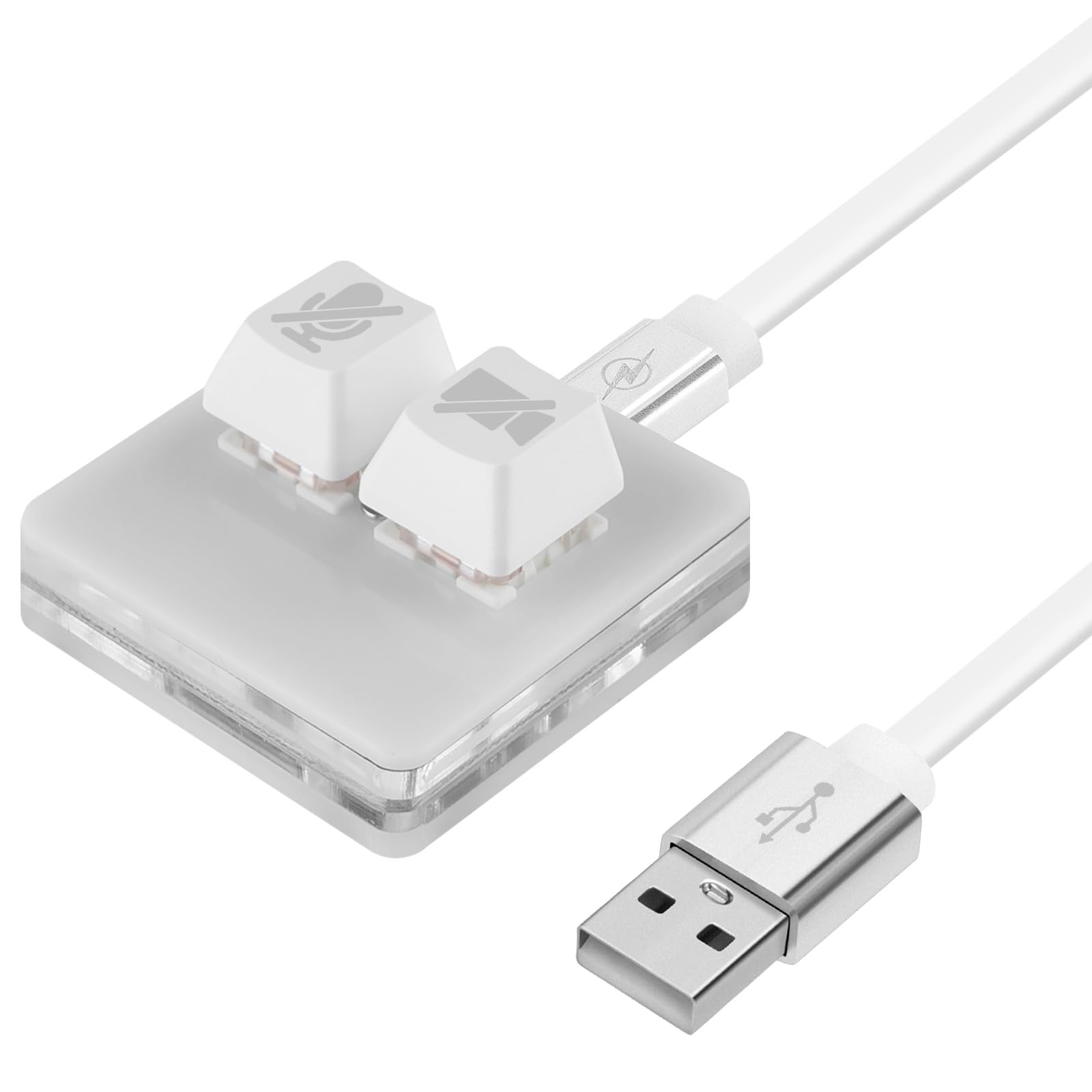 Linkidea USB Zoom Meeting Button for Windows, Start/Stop Video, Mute/Unmute Microphone, Compatible with Zoom App, Plug & Play Keyboard Meeting Controller for Online Class, Conference