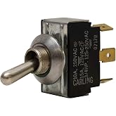 Carling Boat Toggle Switch 0717R | ON/Off 10A - 15A 12 Volt