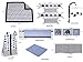 Bacati - Elephants Blue/Grey 10 Pc Boys Crib Baby Bedding Set Including Bumper Pad 100 Percent Cotton.