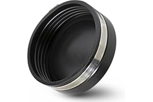 SUPPLYGIANT Supply Giant 3962 Flexible PVC Pipe Cap with Stainless Steel Clamps, 4", Black