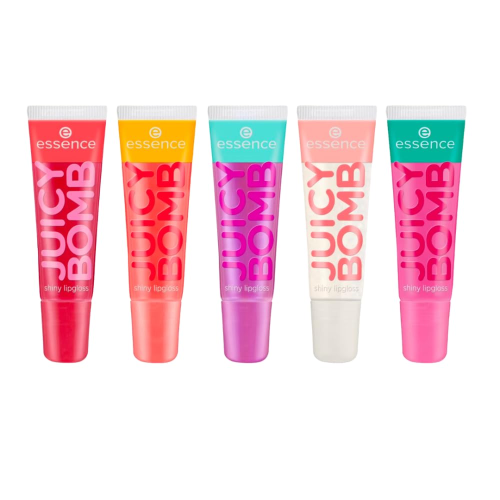 Essence - Set of 5 Shiny Lipgloss Juicy Bomb Lip Gloss - 101/102/103/104/105