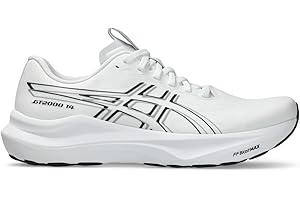 ASICS Men's GT-2000 14 Running Shoes,11,White/Black