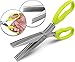 Herb Scissors - 5 Extremely Sharp Stainless Steel Blades - Multipurpose Use Kitchen & Garden Herbs Shear - With Cleaning Comb And Anti-Slip Handle - by Utopia Kitchen