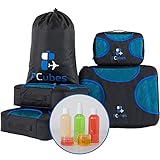 PCubes 4 Piece Packing Cubes Set, Lightweight Travel Luggage Packing Organizers