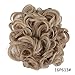BARSDAR Messy Hair Bun Extension Combs in Easy Stretch Scrunchie Chignon Tray Ponytail Hairpieces for Women/Ladies/Girls (16P-613# Light Honey Blonde & Bleach Blonde)thumb 1
