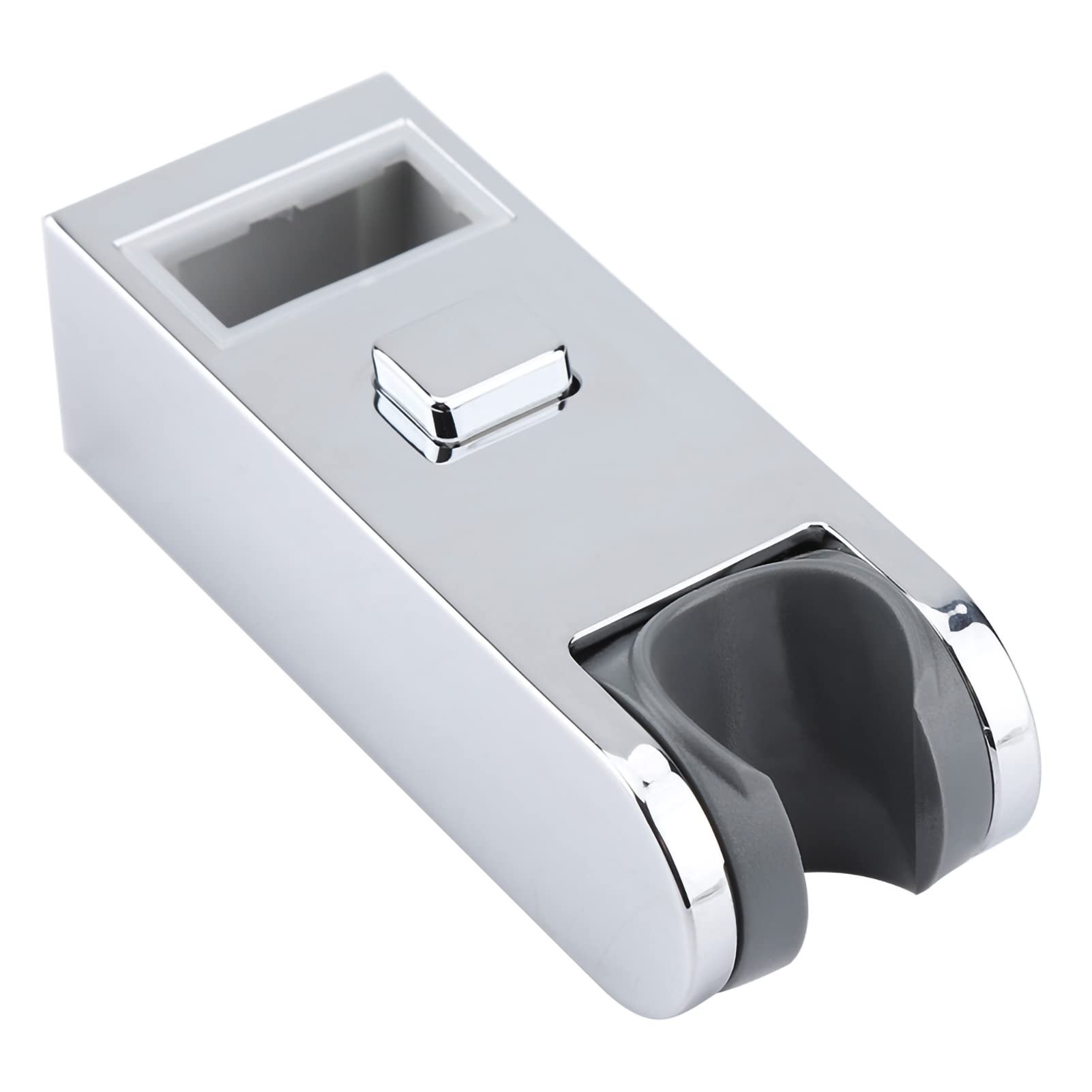 Plastic Chrome Plated Adjustable Height Square　Shower Slider Bar Replacement Rail Head Holder Stand Bathroom Accessory