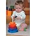 Grimm's Large Wooden Triangular Conical Tower (Wankel), 11-Piece Rainbow Colored Stacker, Made in Germany