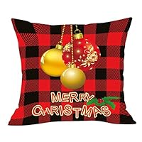 Hohaski Christmas Series Printed Pillowcase Soft Decoration Cushion Cover Pillowcase, Christmas Ornaments Advent Calendar Pillow Covers Garland Tree Skirt Gift Bags DIY