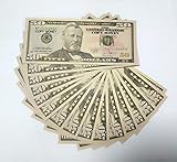 AL'IVER Prop Money Full Print 2 Sided 50 Dollar Bills Stack Copy Money 5000 Fake Money That Looks Real Realistic Money Stack Published Thickening