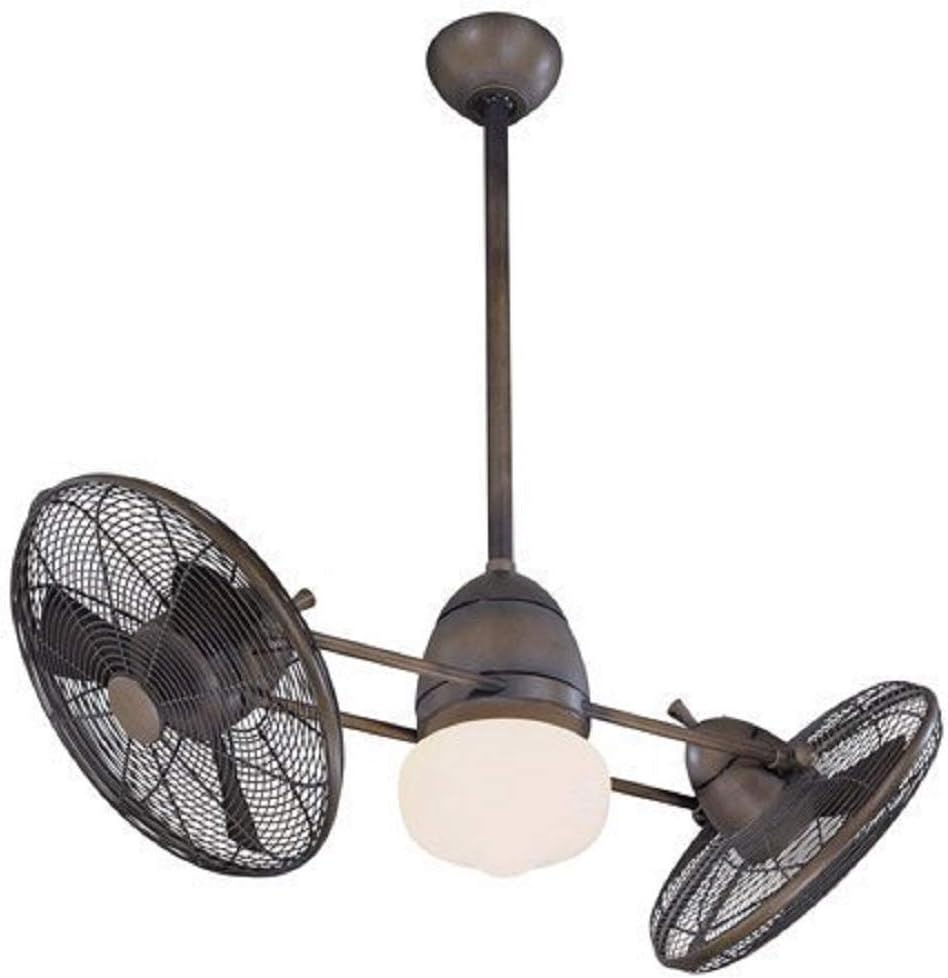 Minka Aire F602 Rrb Gyro 42 Twin Turbofans With Light