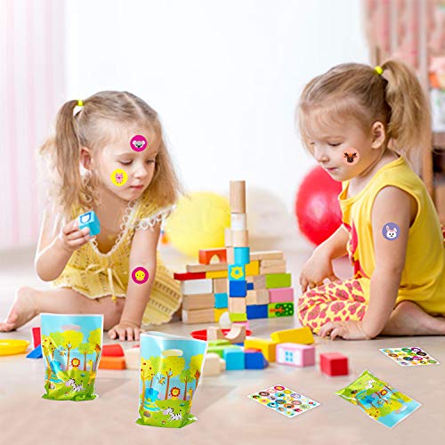 PANTIDE Jungle Animal Party Favors, 50Pcs Safari Animal Goodies Candy Treat Bags with Stickers, Plastic Bags for Candy, Jungle Safari Theme Birthday Zoo Animal Party Supplies for Kids Party Gift Bags - Thumbnail 2
