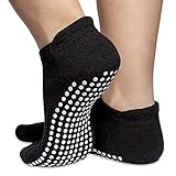 Non Slip Socks Women Men- Pure Barre, Pilates, Piyo, Yoga, Hospital - Sticky Anti Skid Grip Socks [Three Sizes]