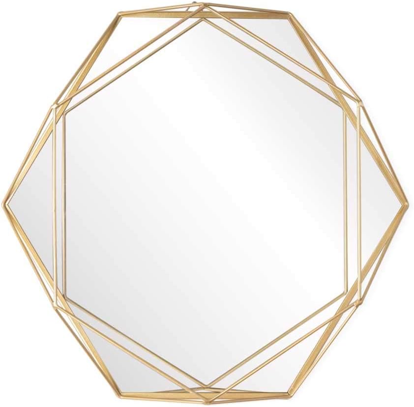 Black Velvet Studio Round decorative Mirror, natural rattan, boho chic, nordic style, for hallway or bathroom, metal, golden color, 39x47x7 cm.
