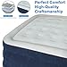 NPET Queen Air Mattress with Internal Rechargeable Battery Pump, AM001 Ultimate Fabric 20″ Double High Raised Airbed for Guest, Camping, Indoor/Outdoor, with Free Storage Bag & Repair Patchesthumb 1