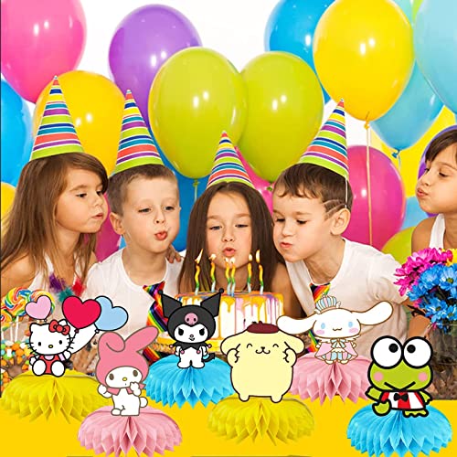 6 pcs 6Pcs Kawaii Birthday Party Supplies,Kawaii Party Centerpieces,3D Double Side Decoration,Birthday Decorations for Girls and Boys Centerpieces04