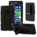 NOKIA Lumia 520 Case, CellJoy [Future Armor] (Black) Nokia 520 Hybrid Cases Full Body Dual Protective Cover [Heavy Duty] Kickstand Case »» Shock-proof «« [Belt Clip Holster Combo] - Robot Case