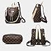 Casual Purse Fashion School Leather Backpack Crossbady Shoulder Bag Mini Backpack for Women & Teenage Girls BLACK BROWN