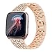 Oitom Bling Bands Compatiable with Versa/Versa Lite Woman Ladies Diamond Dressing Jewelry Replacement Strap Wristband Links Accessory Bracelet(Rose Gold)