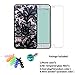 iPhone 7 plus Case iPhone 8 plus Case Ring Stent Soft Rubber Tronsnic 3D Embossed Lace Flower Pattern Acrylic Cover 360 Rotating Secure Grip Kickstand Shockproof (Black for iPhone 7plus 8plus 5.5'')