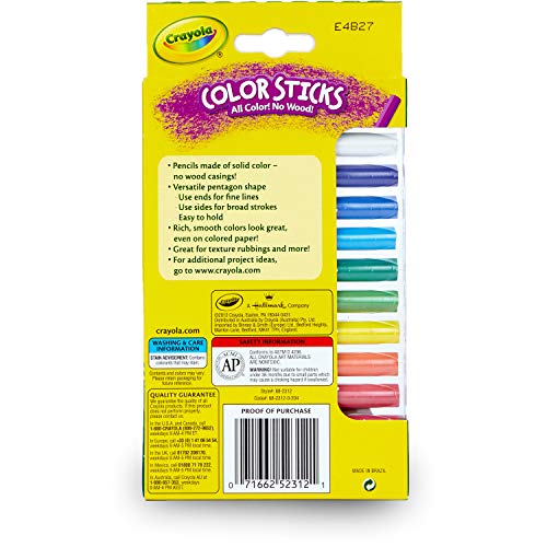 Crayola Color Sticks, Woodless Colored Pencils, 12 Colors (Colors May Vary) Pricepulse