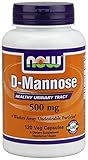 NOW D-Mannose 500 mg - 120 Veg Capsules (Pack of 2)