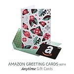 Amazon Premium Greeting Cards with Anytime Gift Cards, Pack of 3 (Pink & Green Floral Design)