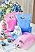 Plastic Thank You Gift Bags with Die Cut Handles 9x12 Inch (150) - Pink and Blue Glossy Pastels, Thick Poly - Retail Merchandise Shopping, Bulk Wholesale Pack - Quality Made - Bonus ebook