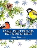 Large Print Dot-to-Dot Winter Birds (Easy to Read Dot to Dot Puzzles For Adults) by Sara Winters
